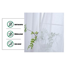 Maedack 2Pack Indoor/Outdoor Waterproof White Sheer Curtains, Thermal Insulated, Sun Blocking Grommet Blackout Curtains for Bedroom, Porch, Living Room, Pergola, Cabana (5284In)