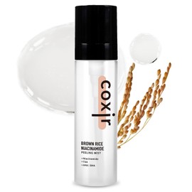 COXIR Brown Rice NIACINAMIDE Peeling Mist Toner l Daily Exfoliating Mist with Niacinamide,AHA,BHA and Brown Rice l Minimize Enlarged Pores [80ml/2.70 fl.oz]
