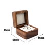 Wedding Ring Box - Wooden Retro Engagement Ring Holder Mini