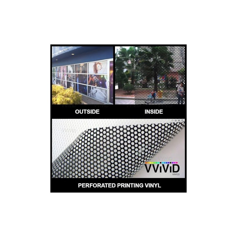 One-Way Perforated Vinyl Privacy Window Film Adhesive Glass Wrap Roll