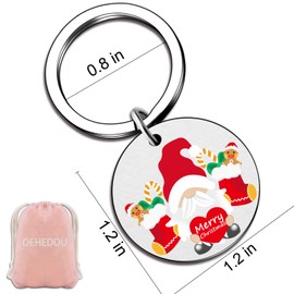 OEHEDOU Christmas Gifts For Grandkids 6-8 Stocking Stuffers For Teen Boys Girls Cute Santa Claus Keychain Merry Christmas Secret Santa Gifts Christmas Gift Birthday Ornament For Festive Season