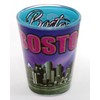 Boston Massachusetts Purple Grey Skyline Outside Blue Skyline Inside Shot