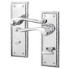EAI Polished Chrome Georgian Scroll Bathroom Door Handles - 1
