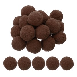 PATIKIL 2inch Pom Poms for Crafts, 20pcs Large Pompoms for Crafts Puff Balls Bulk High Elasticity Fuzzy Balls for Hats Christmas Art DIY, Brown