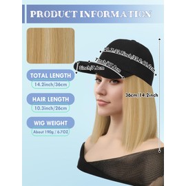 Mütze Perücken für Frauen Mädchen Farbe Blond Ombre Perücke Haarverlängerung Kurz Gerade Haarteil Täglicher Gebrauch
