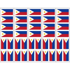 40 Removable Stickers: Philippines Flag, Philippine Party Favors, Decals