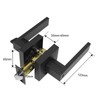 Probrico Entry Door Levers Matte Black with Keys, Heavy Duty