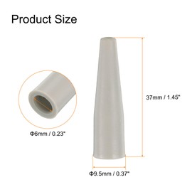 HARFINGTON 10 Pcs Air Nozzle Tip Rubber Blow Gun Tip for Air Blow Guns Tool Parts & Accessories, Milky white