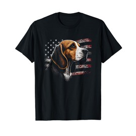 Beagle Dog American Flag T-Shirt