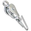 WASHING LINE WIRE ROPE PULLEY WITH HOOK GALVANISED STEEL (