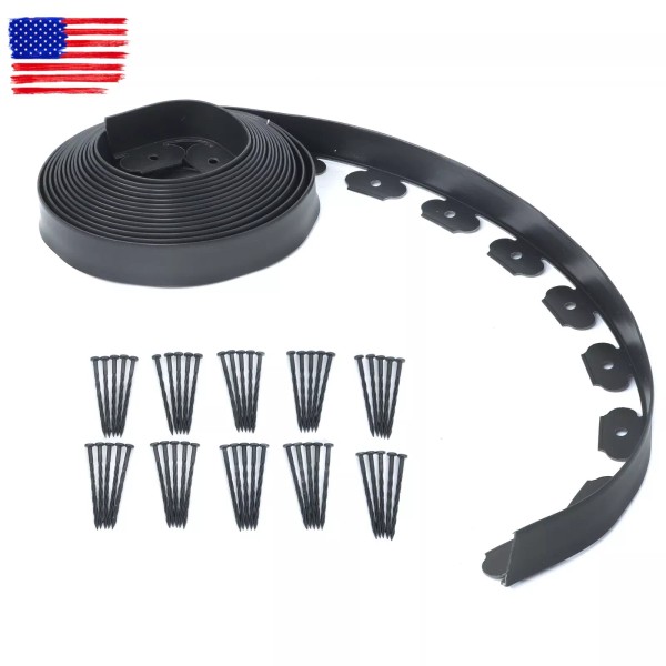 Handdo Landscape Edge L-shaped Lawn Garden Edging Kit 40FT Flexible