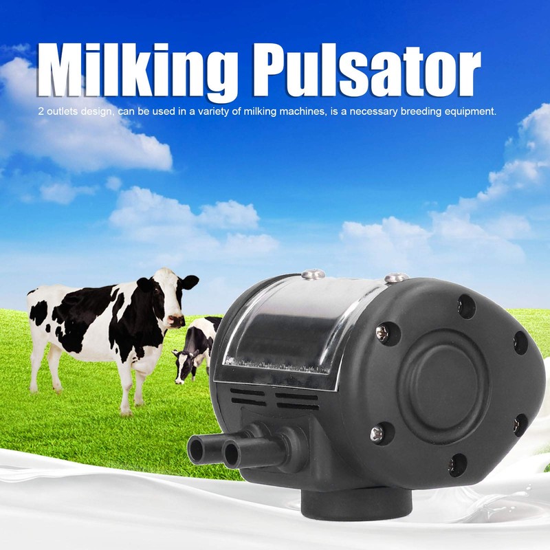 MUNEFE Milking Machine Pulsator, 2 Plastic Outlet Iversal Pulsator, Universal
