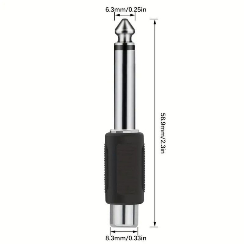 Kjzeex 6 Pack 6.35mm Male Mono Jack Plug to RCA