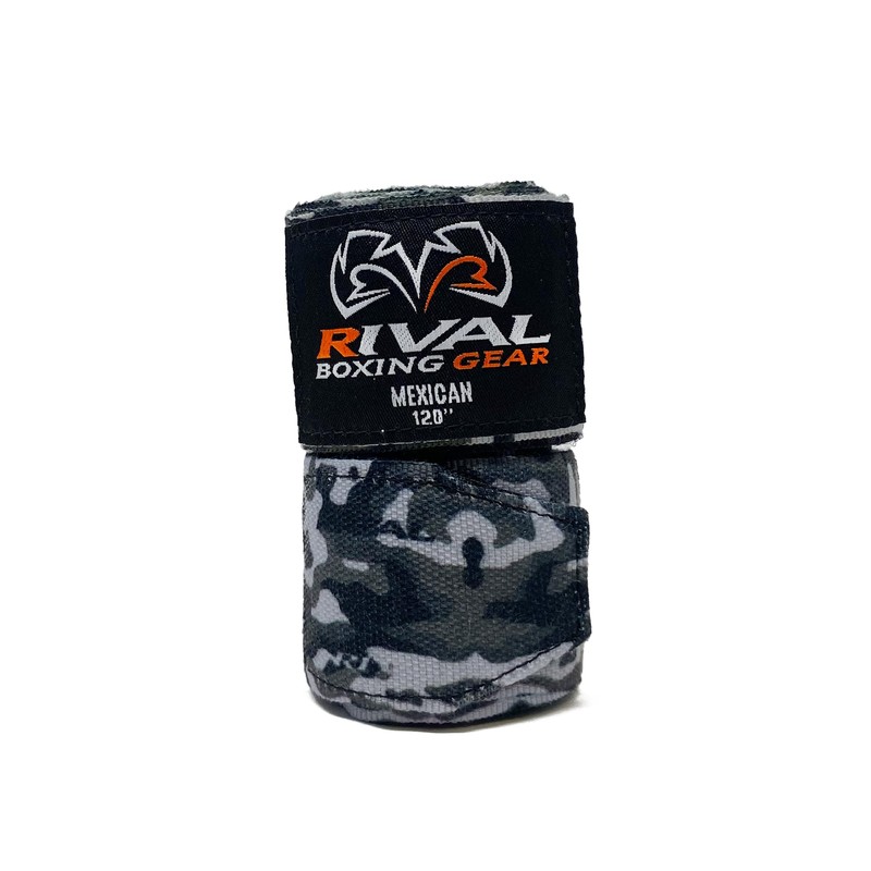 RIVAL Boxing Mexican Style Camo Handwraps - 180" - Gray