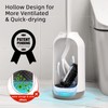 HAMITOR Toilet Bowl Brush Holder Set: Bathroom Deep Cleaning Toilet