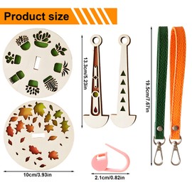 Wrist Strap Yarn Holder Set 12PCS Wrist Yarn Holders with Leather Wristband and Marking Needles to Prevent Yarn Tangling and Displacement，Suitable for Sweaters, Woolen Hats, Handicrafts