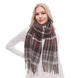 RUI VTRON Scarf for Women Plaid Scarves Winter Warm Oversized Pashmina Tartan Scarves
