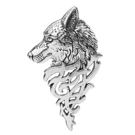 vsilay Retro Europe Wolf for Head Badge Brooch Lapel Pin Men Women Shirt Suit Accessory