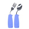 Ehucon Adaptive Weighted Silver Tableware Angle Spoon and Fork Set