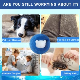 Pack of 12 Pet Hair Remover, Washing Machine, Lint Balls, Washing Machine, Reusable, Blue & Orange Hair Catcher for Washing Machine (Interchangeable Used)