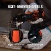 VEVOR 3/8" Cordless Electric Ratchet Wrench Set, 12V 33 Ft-lbs