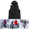 Heated Hooded Vest Fast Warmer Up Jacket 7 Areas Carbon