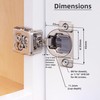 Decobasics 60 Pack Soft Close Cabinet Hinges 1-1/4" Overlay for