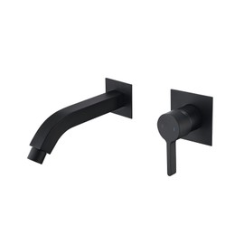 Dalang Bathroom Faucets Matte Black Wall Mount Bathroom Sink Faucet with Single Handle