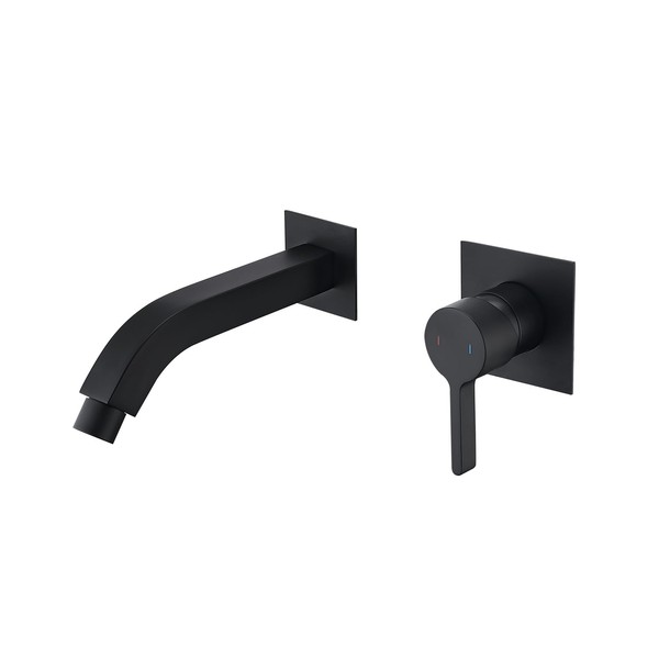 Dalang Bathroom Faucets Matte Black Wall Mount Bathroom Sink Faucet