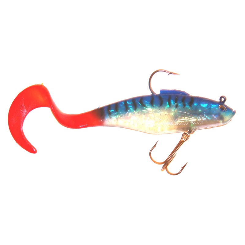 All 3 Colours Of 6" pike 40G Curl Tail Shads,pike