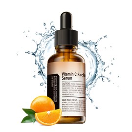 CKM Vitamin C Face Serum with Vitamin C, Hyaluronic Acid, Vitamin E, Serum for Dullness, Balanced Complexion, Eye Area, Fine Lines & Wrinkles, 60ml/2.02oz