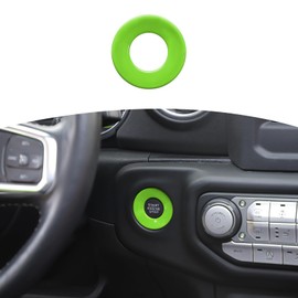 RT-TCZ for Jeep JL Push Start Stop Button Cover Trim Ring for Jeep Wrangler JL JLU Gladiator JT 2018-2024 Green Interior Accessories