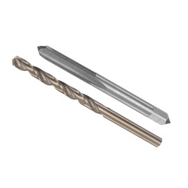 CoCud Tap and Drill Bit Set M6 x 0.5 Tap Thread 5.5mm Drill Diameter Metallic Machine Thread Tap Twist Drill Bit Tool Kit for Thread Tapping Repair 1 Set