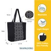 SKAPADORO Canvas Handbag with Large Zipper, 100% Cotton, Inner Pocket,