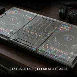 MiKiJoy4U Polycarbonate Dust Cover for Pioneer DJ DDJ-FLX10, Transparent PC Hard Shell DJ Equipment Protective Cover, Dustproof Shockproof Pet-Scratch Spill Resistant for Travel