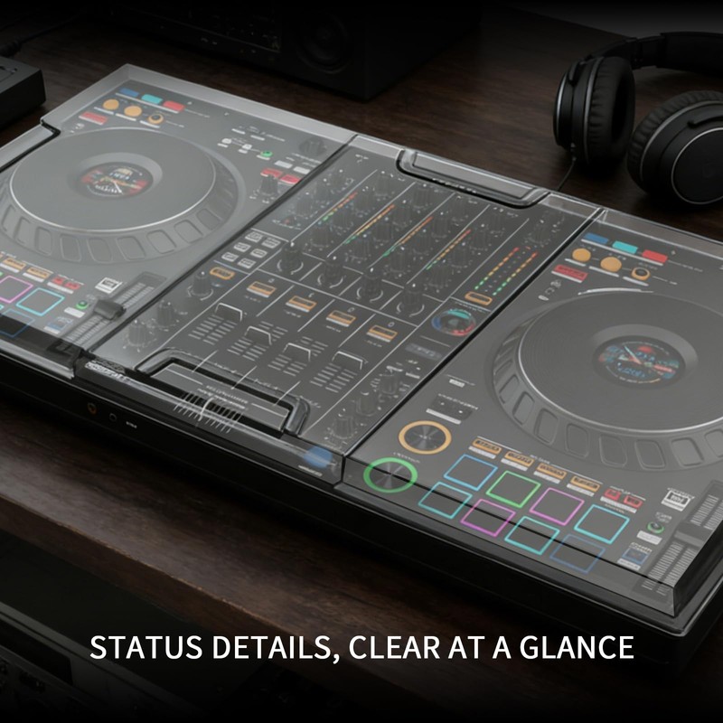 MiKiJoy4U Polycarbonate Dust Cover for Pioneer DJ DDJ-FLX10, Transparent PC