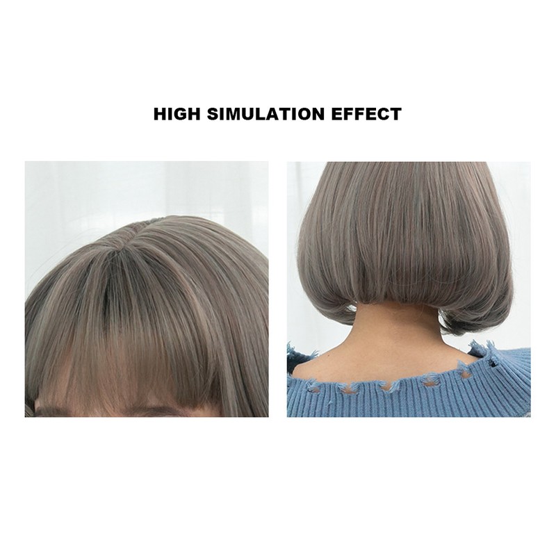 Fashion Women Bobo Style Wig Short Straight Heat Resistant Synthetic