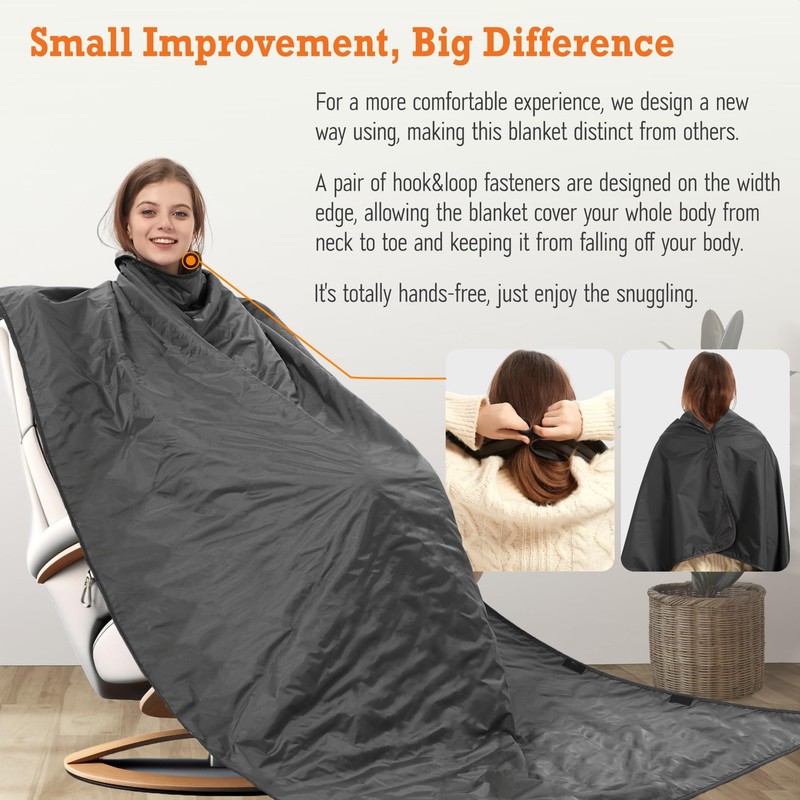 sheelokhwui 4-in-1 Large Camping Blankets - Waterproof, Windproof Fleece Outdoor