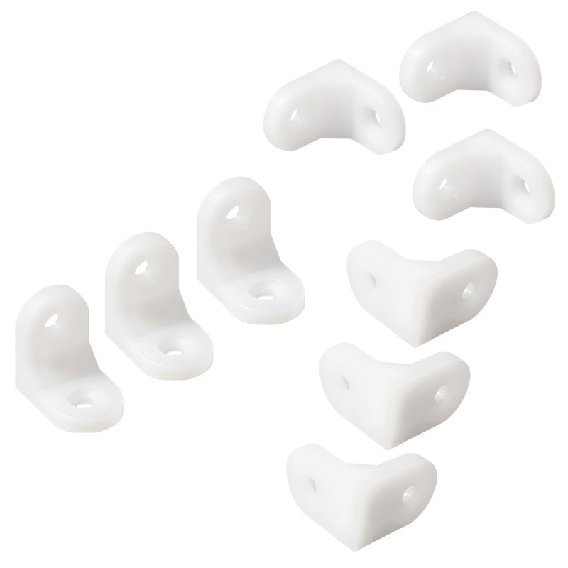 Ctyjia Pack of 20 Plastic Corner Braces, L-shaped Bracket with