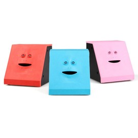 Hiraith Huchas para niños, ATM Smart Automatic Money Human Face Safe Piggy Bank Eating-Coin Saving Box para niños y adultos