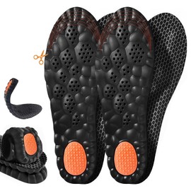 2 Pares Plantillas para Fascitis Plantar de Memory Foam (Negro/26-28.5cm)
