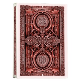 strublfe Devil Themed Playing Cards, 300g Blue Core Paper Material Deck of Cards, Exquisite Art Poker Cards, Double-Sided Anti Slip Design, Family Gatherings. (Red)