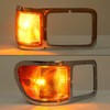 ECOTRIC Passenger Side Corner Signal Lights Lens w/Headlight Bezel Compatible