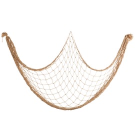 Cobee Fishing Net Decoration, 100 x 200 cm Fishing Decorative Children's Fishing Net Wall Decoration Beach Themes Hanging Photo Wall Decoration Mediterranean Style Net Decoration Living Room Background (Brown)
