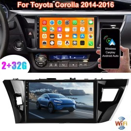 Virego For Toyota Corolla 2014-2016 Apple CarPlay GPS Navi Android 13 Car Stereo Radio