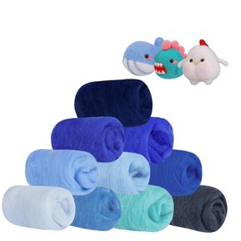 YOYEAH Felting Wool Set, 10 g x 10 Colours, Sheep's Wool for Felting, Needle Felting, Dry Felting & Wet Felting Possible, Natural Felting Wool for Beginners, Professionals and DIY Lovers