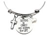 Sisters In Christ Bangle Bracelet
