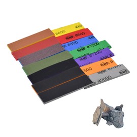 TVETE Sponge File, Hobby Model Tool, Plastic Model, Set of 7, Thickness 0.1 inch (3 mm), Sponge File, Waterproof, Wet and Dry Use, Reusable Sandpaper Special Pack, 7 Types Set