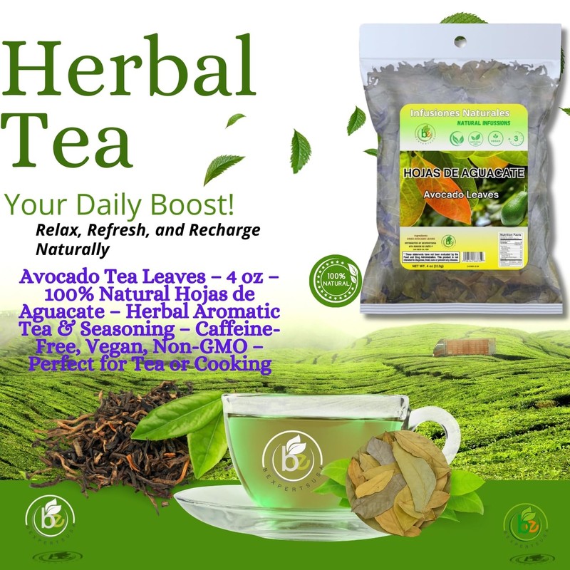 Avocado Tea Leaves 4oz - 100% Natural Hojas De Aguacate,