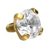 PIERCINGLINE Titanium Screw Attachment with External Thread 0.9 mm Crystal
